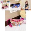 Cute And Stylish Cartoon Print Chest Bag For Kids In Blue Purple Yellow And Pink Colors