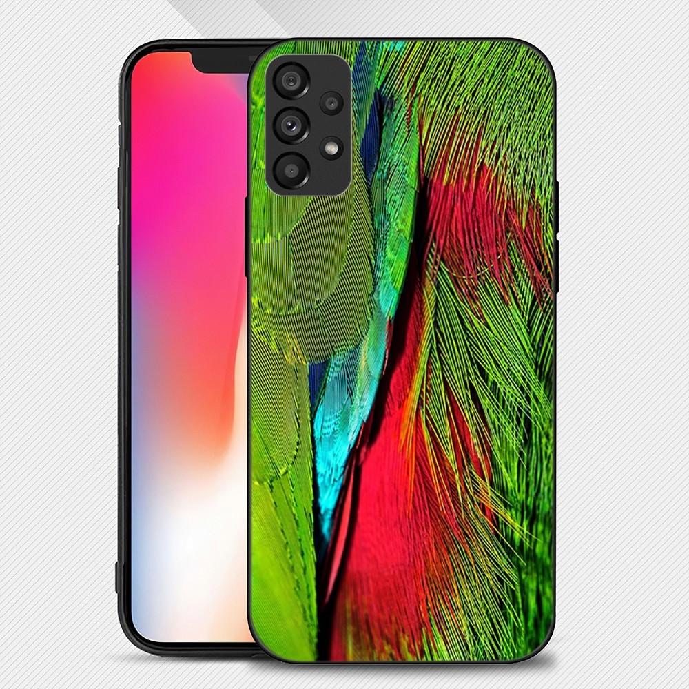 Multicolored Feathers Phone Case For Samsung Galaxy S22 S23 Ultra S21 S20 FE Plus Note 20 Soft Cover