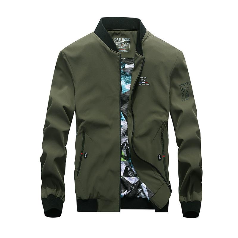 Куртки мужские весна и осень новые мужские молодежные свободные куртки больших размеров куртки с воротником-бейсболкой