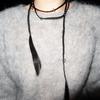 Real Hairy Scarf Black Piercing