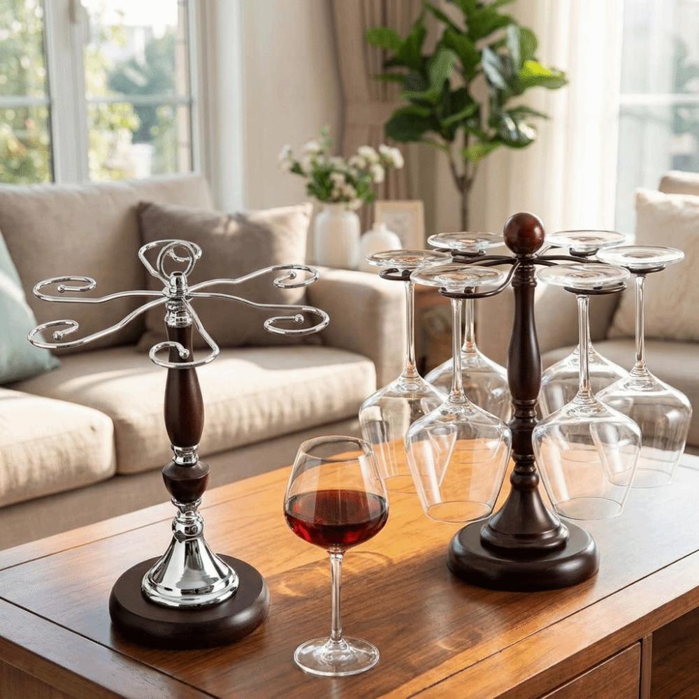 Large Capacity Glasses Wine Racks Freestanding Upside Down Wine Glass Holder Dining Room