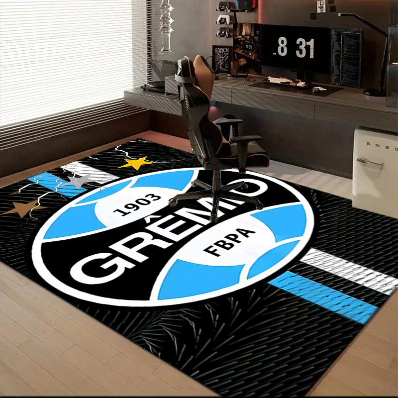 Gre-mio Football Badge Printed Office Carpet Chair Cushion Entryway Rug, Rugs for Living Room, Bedroom Christmas gifts