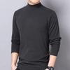 Double-sided Fleece Autumn/winter Sweater Plus Velvet Warm Middle Collar Knitted Bottoming Shirt Suitable for Young and Middle-aged Men