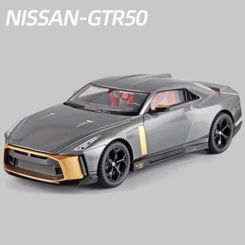 Больше размера 1:18 Niaasn GTR 50 Сплав Модель Спортивного Автомобиля Литье под Давлением Металлическая Игрушка Модель СуперКара Звук и Свет Имитация Подарки