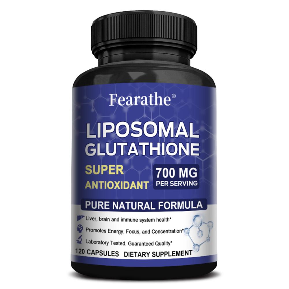 Liposomal Glutathione Capsules 700mg Per Serving, Phospholipid Complex, 120 Vegetarian Capsules, Dietary Supplement