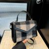 Foreign Style Retro Hand Bag Autumn Fashion Plaid Casual Shoulder Messenger Small Square Bag