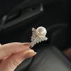 Кольцо с жемчугом и цирконом Женское кольцо изысканного дизайна для указательного пальца Великолепное кольцо Ювелирные украшения для рук