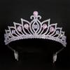Rhinestone Wedding Tiara Crystal Bridal Comb Crown for Bride Prom Queen Cake Topper Decor Girls Princess Party Hair Zircon Gift