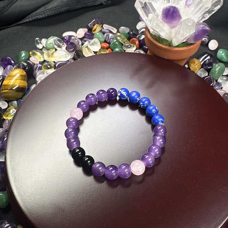 Простые универсальные лечебные браслеты для женщин и мужчин, натуральный камень, бисер, эластичный браслет, ювелирные изделия, аксессуары, подарки
