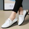 Flat Heel Casual Shoes Genuine Leather Cowhide Large Mom's Shoes Comfortable Lightweight Walking Sandals Casual 2024