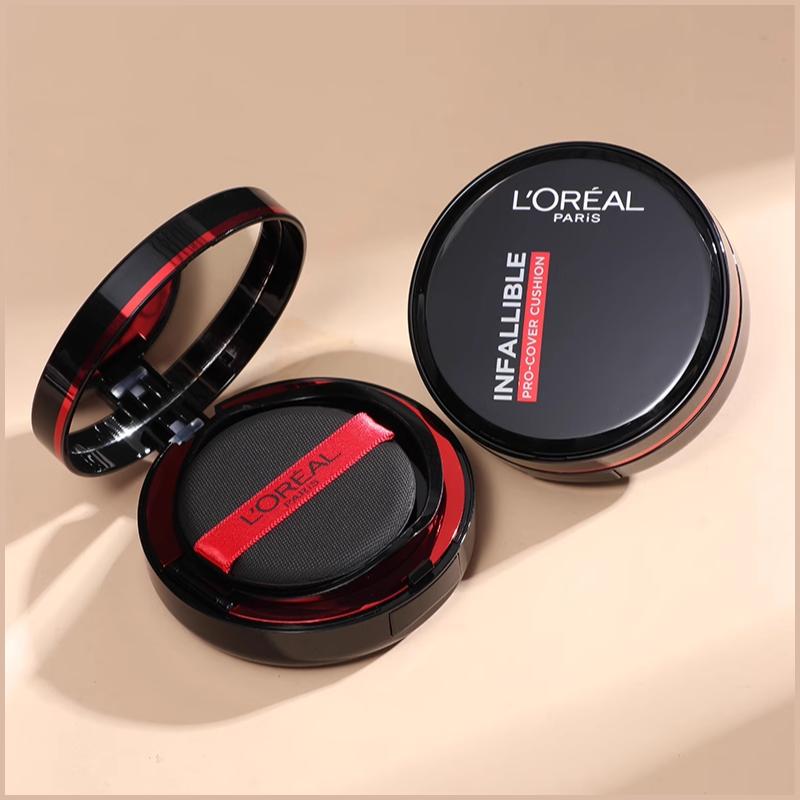 Loreal Paris Жирный Кушон Матовый Увлажняющий Контроль Жирности Консилер LOreal Черный Жир Воздушная Подушка-320 желтовато-белый сменный блок для официального макияжа