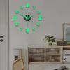 Christmas 3D Wall Clock Glow-in-the-dark Frameless Acrylic Clock Silent Home Office Bedroom Living Room Digital Analog Clock Decoration