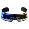 LED Glasses 7 Color 12 Modes Cyberpunk Eyeglasses Flashing Light Up Eyewear for Halloween Cosplay Party Bar