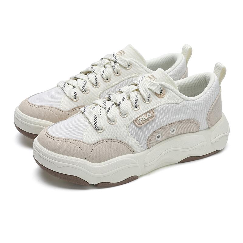 Fila Бургер Повседневная обувь Модная Универсальная Простая Удобная Дышащая Легкая Низкая парусиновая обувь Женские кроссовки Белый Желтый F12W532301FGA