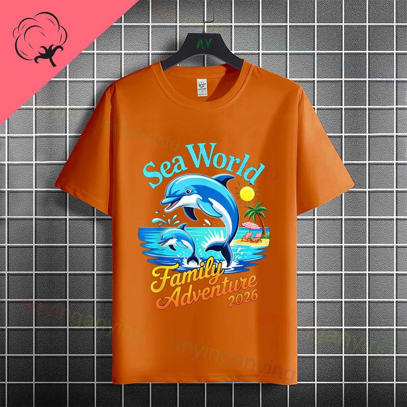 Funny Husband Wife Beach Travel Graphic Tshirt Pure Cotton Short Sleeve Casual Fashion Tshirt for Vacation Wear