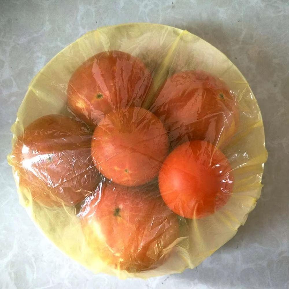 60Pcs Disposable Food Storage Covers Colorful Wrap Bowl Covers Durable Fresh Keeping Bags  Kitchen