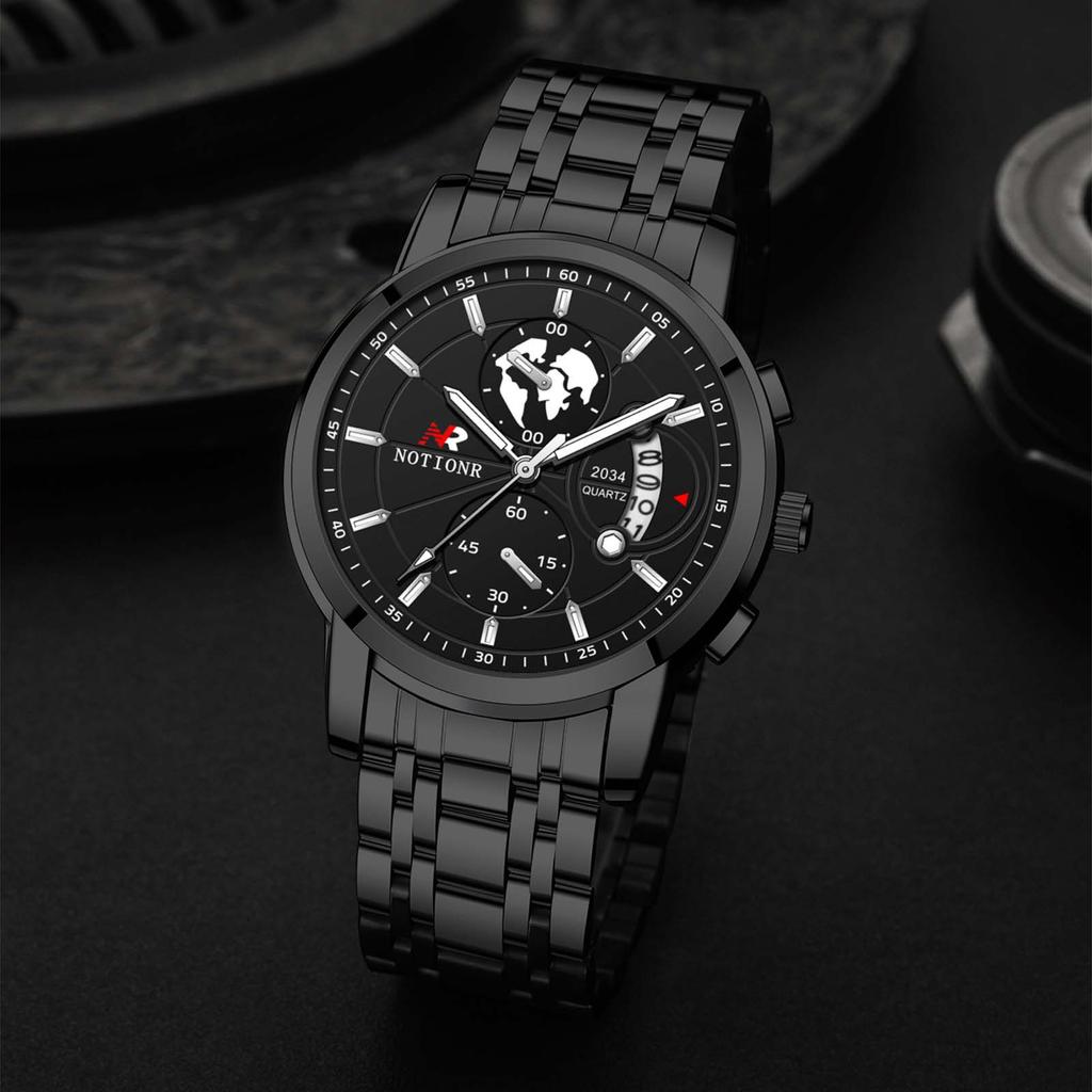 Men's Quartz Watch Classic Men's Business Watch Fashion Military Watch Analog Calendar Watch Casual Watch