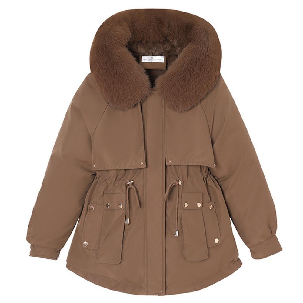 Это зимняя версия куртки Пай в корейском стиле, приталенная и элегантная, с толстым флисом и теплотой.