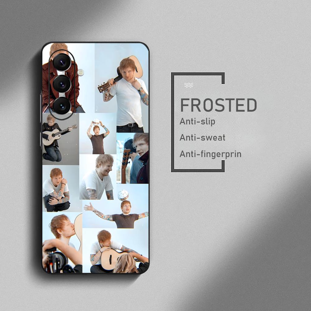 E-d Sheeran Singer Star Hot Phone Case For Samsung Galaxy S26 S25 S24 S23 S22 S21 Plus Ultra Note20 Soft Black