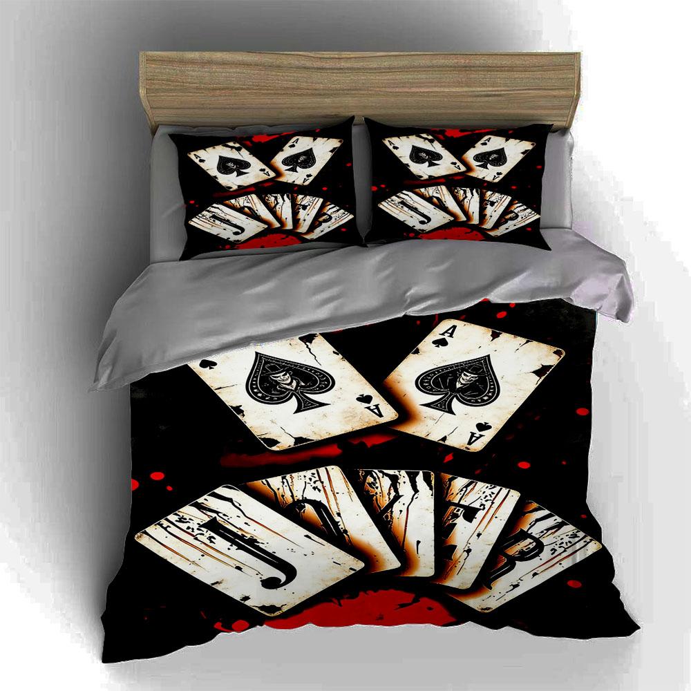Cards, spades, abstract. Bedding Duvet cover sets Duvet covers Pillowcases gifts (1 * Duvet Cover 2 * Pillowcases, without duvet insert)