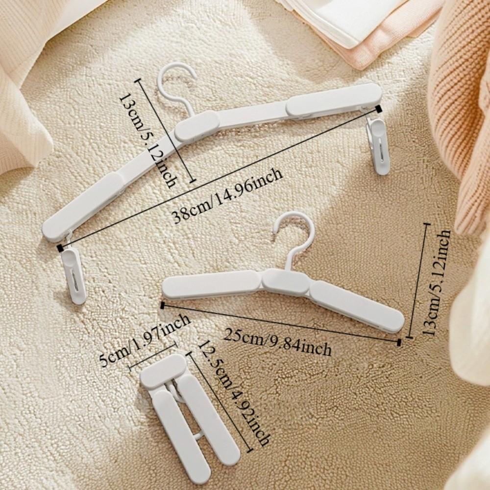Expanded Foldable Clothes Hanger Mini Size Pant Clips Multi-functional Travel Hangers  For Home