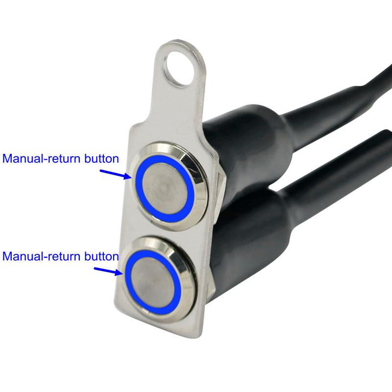 Светодиодный переключатель LMoDri для мотоцикла, водонепроницаемый переключатель включения-выключения на руль, регулируемое крепление, переключатели из нержавеющей стали, кнопка DC12V, противотуманный свет