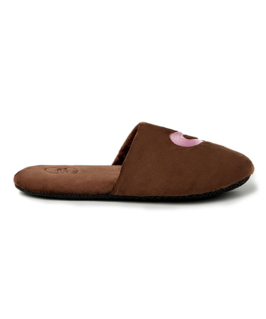 Frankly [Box Package] Velboa Washable Home Office Room Slippers, Chocolate Brown