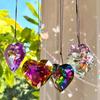45mm Crafts Hanging Pendant Heart Hanging Heart Suncatcher Dreamy Crystal Wind Chime  Xmas Gift