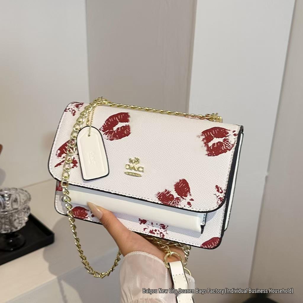 Европейская и американская универсальная модная цепочка, сумка через плечо, кроссбоди - женский нишевый повседневный популярный дизайн