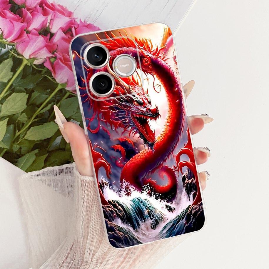 For Cover Honor 600 Lite 2026 Phone Case LNA-NX1 Cool Dragon Cartoon Soft Silicone Slim Back Coque For Honor 500 Smart 5G Bumper