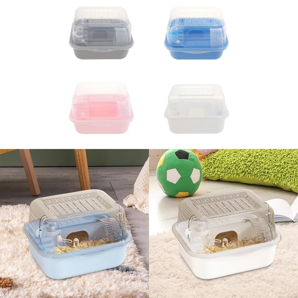 Durable Large Plastic Hamster Enclosure with Hideout and Platform for Guinea Pig Mouse Rat Small Animal Play Area