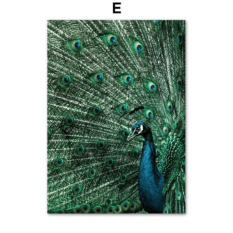 Ара Фламинго Жираф Тигр Павлин Тропические животные Плакаты на скандинавскую тему и принты настенная живопись на холсте Декор для дома и комнаты