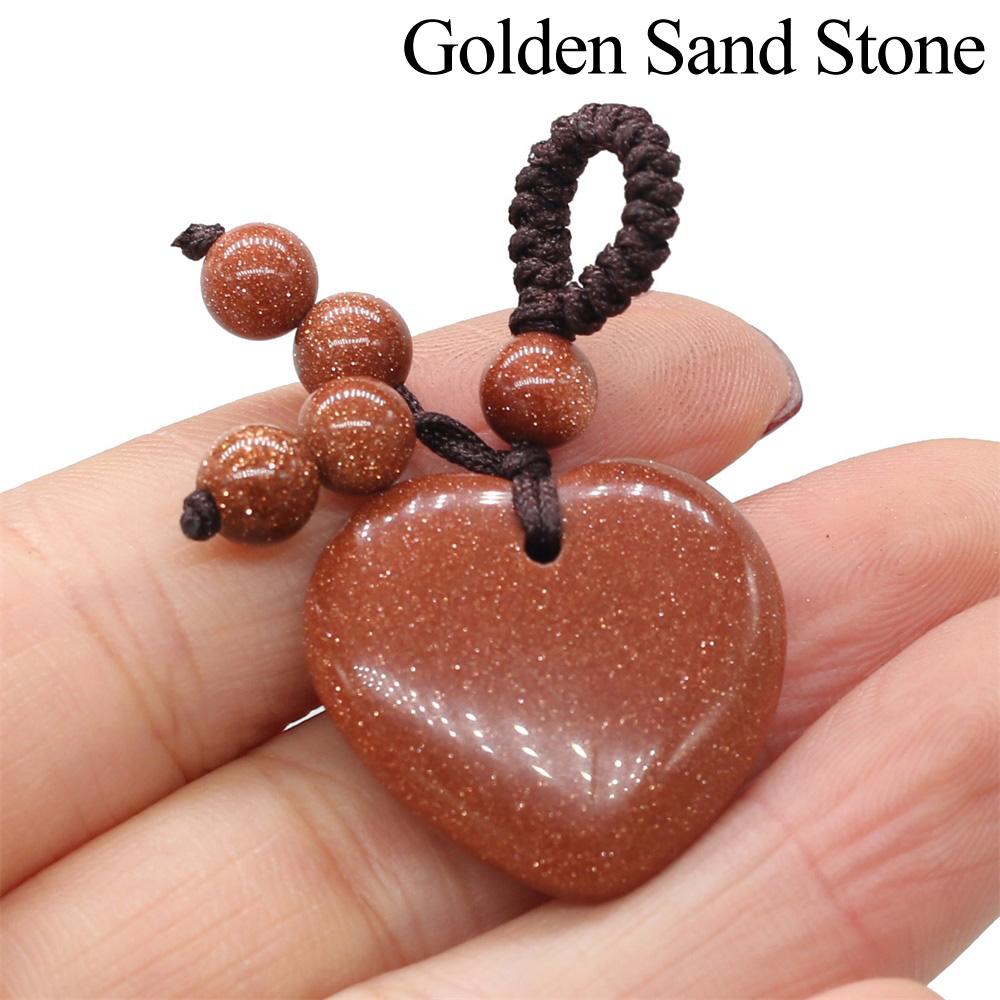 1 шт. брелок в форме сердца из натурального камня, брелок в стиле Ins Reiki Healing Crystal Agate Amethyst Jewel Stone для женщин, ювелирные изделия, подарок на День матери и День отца