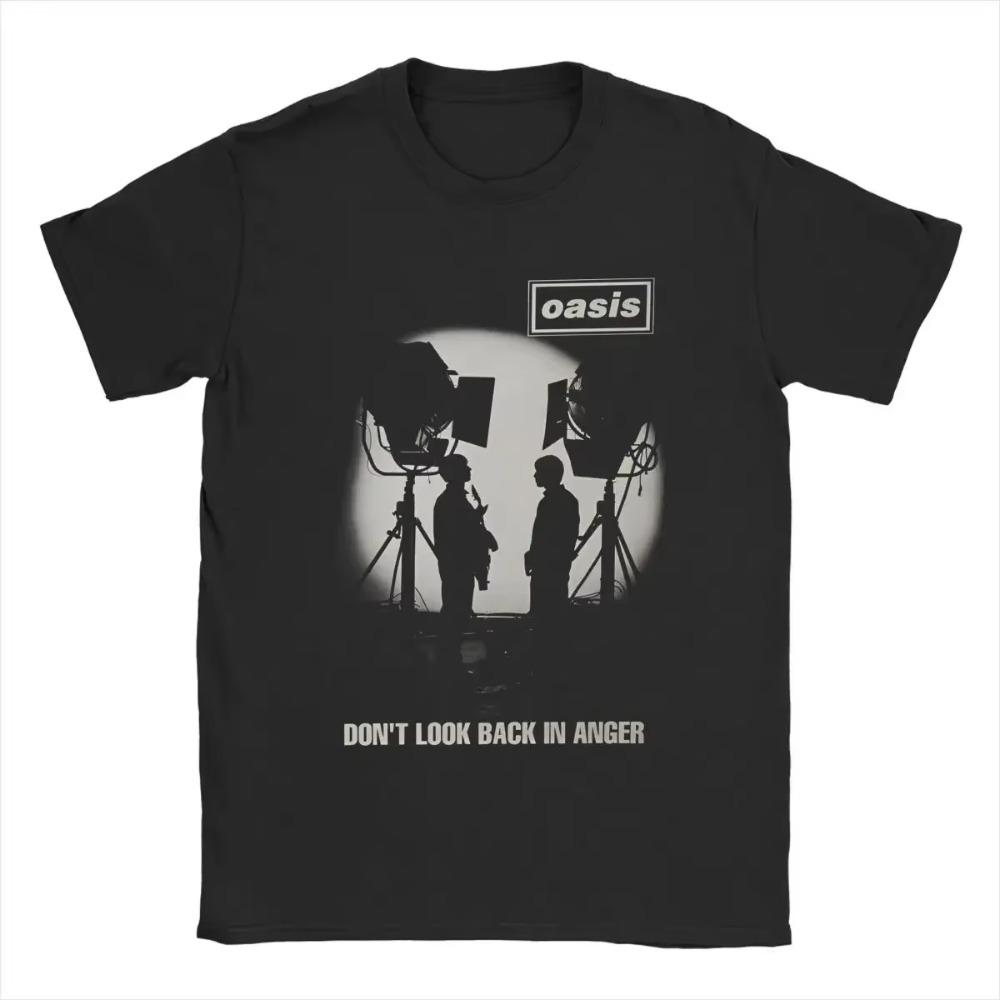 O-Oasis Rock 90's Band T Shirts British Music Albums Awesome Tee Shirt Short Sleeve Crewneck T-Shirts Gift Merch Women
