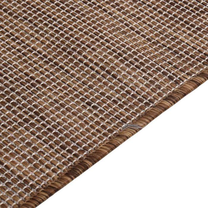 VidaXL Outdoor Flatweave Rug 160x230 Cm Brown