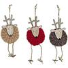 Christmas Decoration - DKD Home Decor - Reindeer - 3 Pieces - Multicoloured - Polyester - Wood
