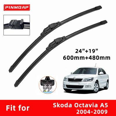 Автомобильные дворники с двойной резиной для Skoda Octavia A5 2004-2009 Передние щетки Резак Автомобильные детали Аксессуары Стеклоочистители Изнашиваемые детали