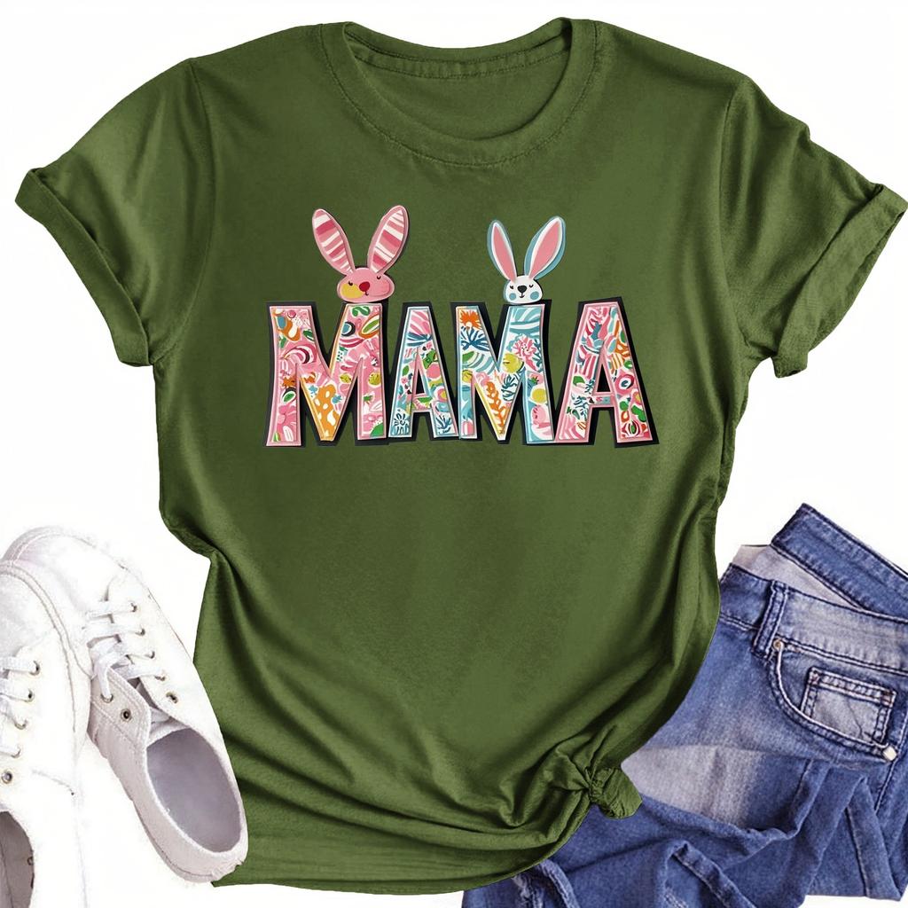 Женская повседневная футболка с круглым вырезом и короткими рукавами с принтом