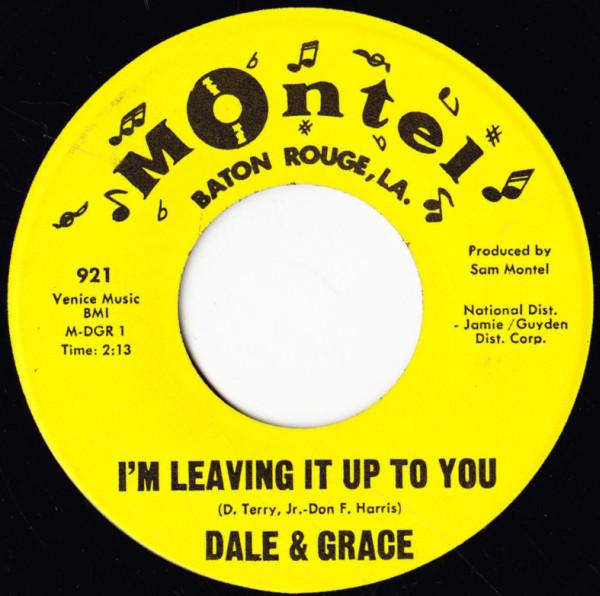 7-дюймовая пластинка DALE & GRACE - I'm Leaving It Up To You 921 Montel 1963 US Рок Б/У