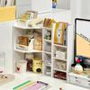 Student Dormitory Corner Desk with Bookshelf and Storage