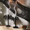 Candle Holder Candles Stand Halloween Decoration Candlestick LED Decor for Hotel Desktop Valentine's