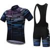Men Women Cycling Jersey Set Short Sleeve Bib Shorts Breathable Performance Riding Outfit