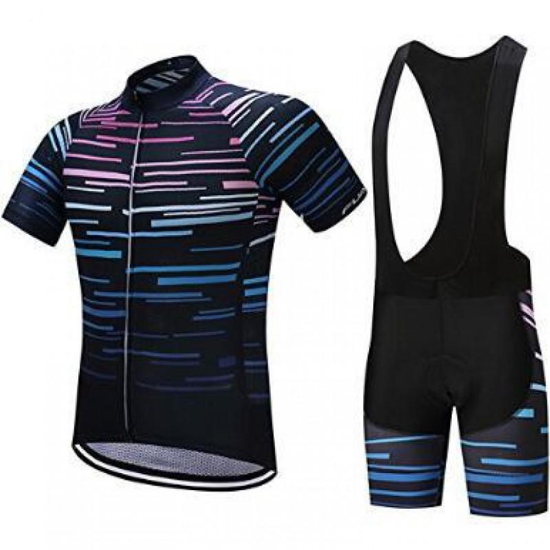 Men Women Cycling Jersey Set Short Sleeve Bib Shorts Breathable Performance Riding Outfit