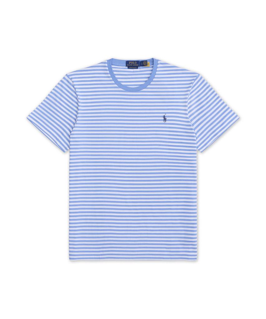 POLO RALPH LAUREN Футболка в полоску с индивидуальным кроем Slim Fit из джерси - Синяя