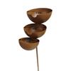 Metal Stake Bee Water Station 3-Layer Rain Catcher Multi-functional Bird Water Bowl  Yard