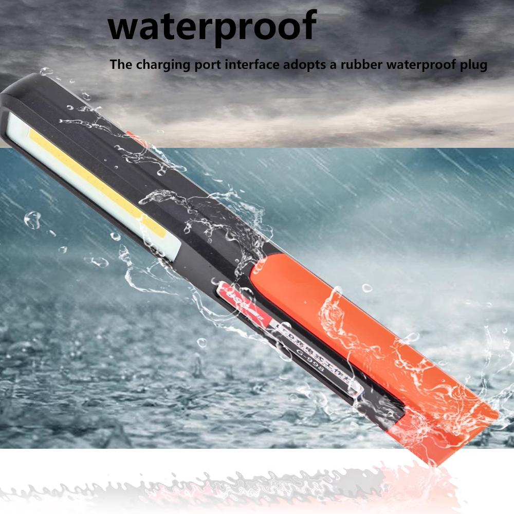 Светодиодный рабочий фонарь с магнитом, фонарь для технического обслуживания, гаражный светильник для механика, лампа для зарядки COB, фонарь для технического обслуживания автомобиля с крючком