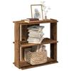 VidaXL 3-Tier Bookcase Old Wood 60x30x60 Cm Engineered Wood, Shelf, Bookshelf, Storage Shelf, 860254