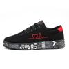 2025 Women Vulcanized Shoes Sneakers Ladies Lace-up Casual Shoes Breathable Canvas Red White Lover Shoes Graffiti Flat