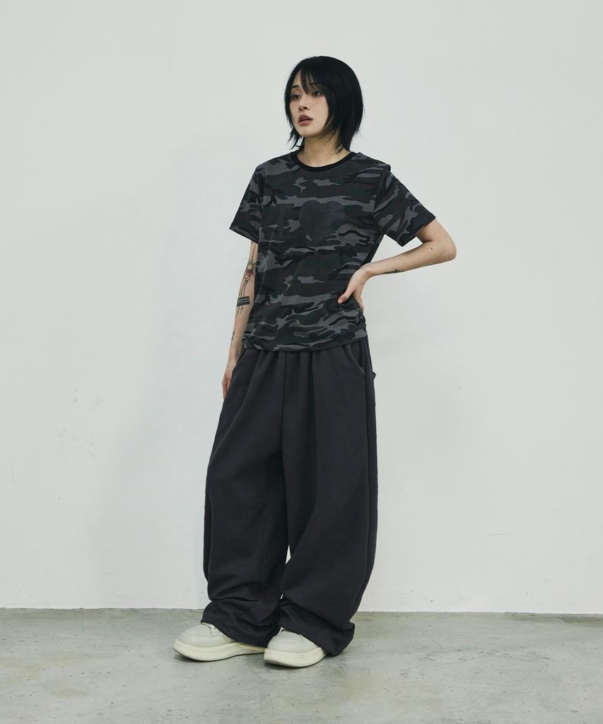SCALLYWAG Summer Mega Wide Eyelet Training Pants [Charcoal]