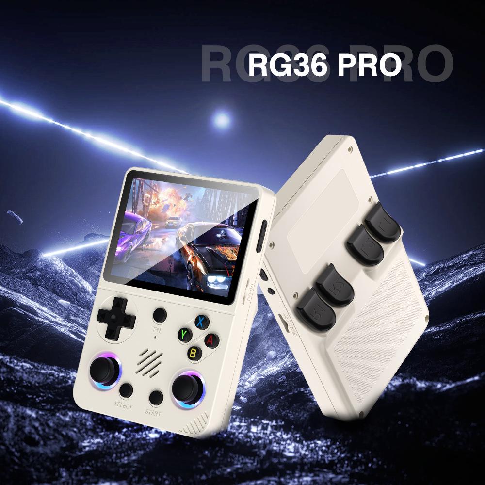 RG36 Портативная консоль с открытым исходным кодом Pro - Новая модель, портативная GBA, ностальгическая мини-аркада с разноцветными RGB-подсветками.
